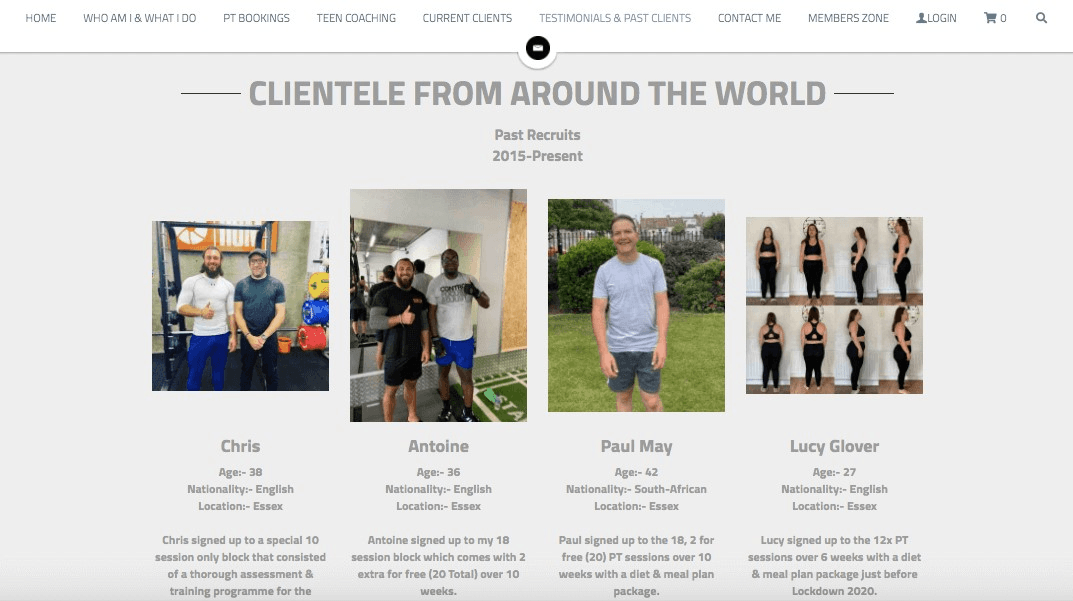 展示健身客戶評語 展示健身客戶評語